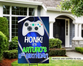 Honk Birthday Yard Sign | Quarantine Birthday | Birthday Yard Sign | Video Game Birthday Yard Sign, Happy Birthday Lawn Sign, Gamer Birthday