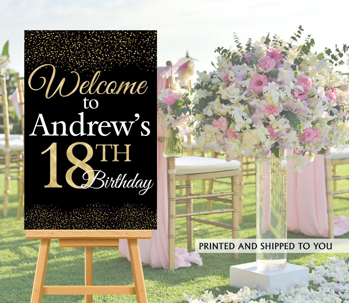 18th Birthday Party Welcome Sign Welcome to the Party Sign - Etsy Singapore