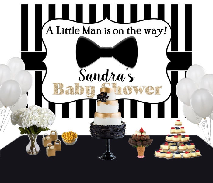 Little man baby shower backdrop 2025