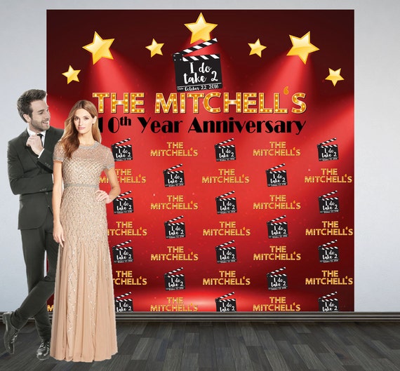 Red Carpet Party Personalized Photo Backdrop Movie Photo 