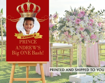 Prince Birthday Welcome Sign | Royal Birthday Welcome Sign | Birthday Welcome Sign | First Birthday Prince Sign | Foam Board Sign | Photo