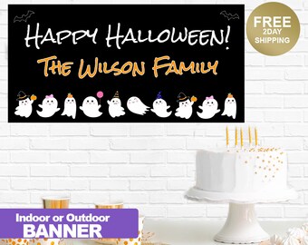 Halloween Birthday Party Banner | Halloween Party Banner | Trunk o Treat Banner | Indoor or Outdoor Banner | Printed Banners | Vinyl Banner