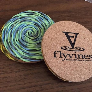 Recycled Fly Line Flyvines Coasters