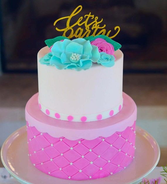 Torta De Cumpleanos Adornos De Torta Oro Decoraciones Gold Etsy - tortas de cumpleaños de roblox para niñas
