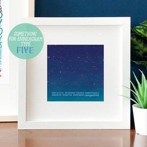 Competent Enneagram Five 6x6 Abstract Art Print | Mindfulness Gift | Self Care Gift | Self Love | Affirmation
