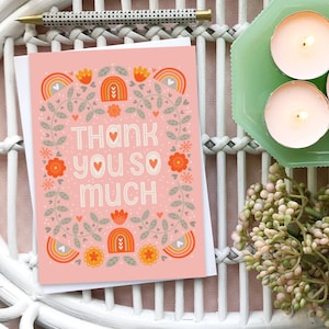 Thank You Card, Thank You so Much Card, Love, Friendship