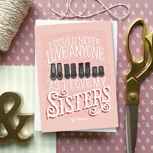 Little Women Love My Sisters Weihnachtskarte | Lustige Weihnachtskarte | Süße Weihnachtskarte | Schwester Geschenk