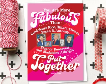 Galentines Day Fabulous Greeting Card | Parks and Recreation | Parks and Rec | Leslie Knope | Ron Swanson