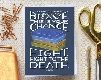 Fight to the Death You&#39;ve Got Mail Greeting Card | Affirmation Cards | Greeting Cards | Best Friend Gift | Gift for Women