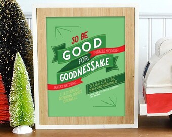 Christmas for Sale Good for Goodnessake 8x10 Christmas Art Print | Christmas Decor | Christmas Decoration | Home Decor