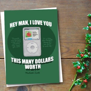 The Office iPod Weihnachtskarte | Lustige Weihnachtskarte | Niedliche Weihnachtskarte | Frau Weihnachtskarte
