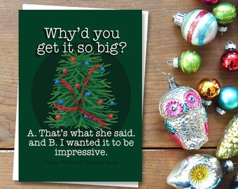 The Office That's What She Said Christmas Card | Funny Christmas Card | Cute Christmas Card | Wife Christmas Card