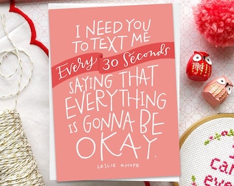 Leslie Knope Text Me Greeting Card | Parks and Recreation | Parks and Rec | Girlfriend Gift