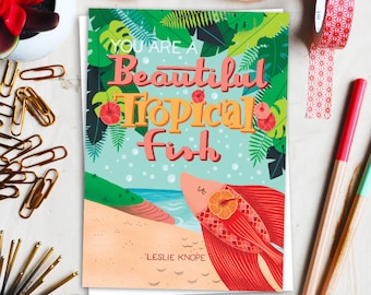 Leslie Knope Beautiful Tropical Fish Greeting Card | Parks and Recreation | Parks and Rec | Affirmation Cards