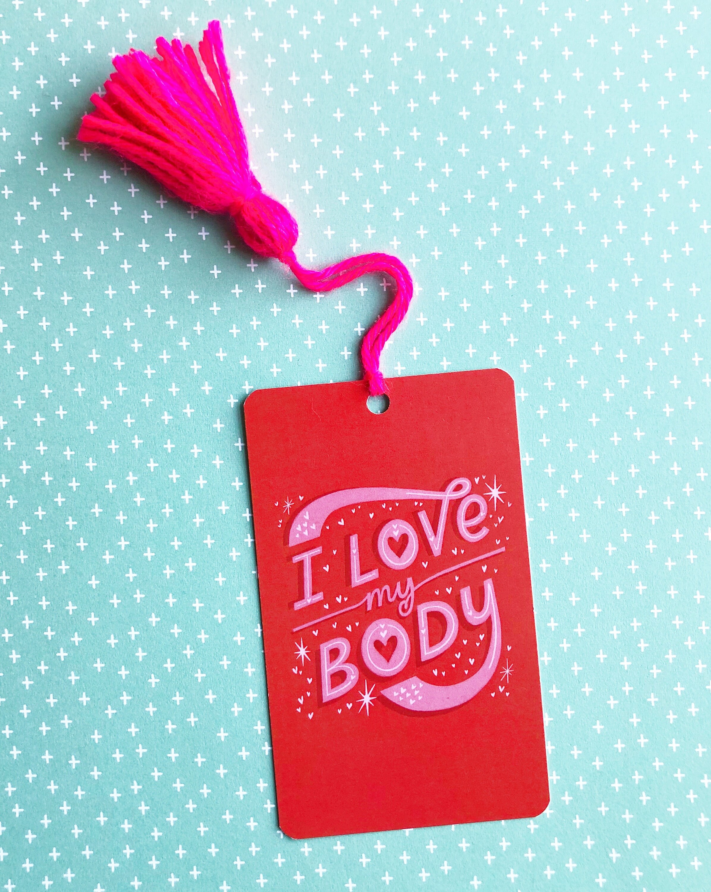 I Love My Body BookMark | Bookmarks | Book Lover Gift | Book Nook | Reading Journal