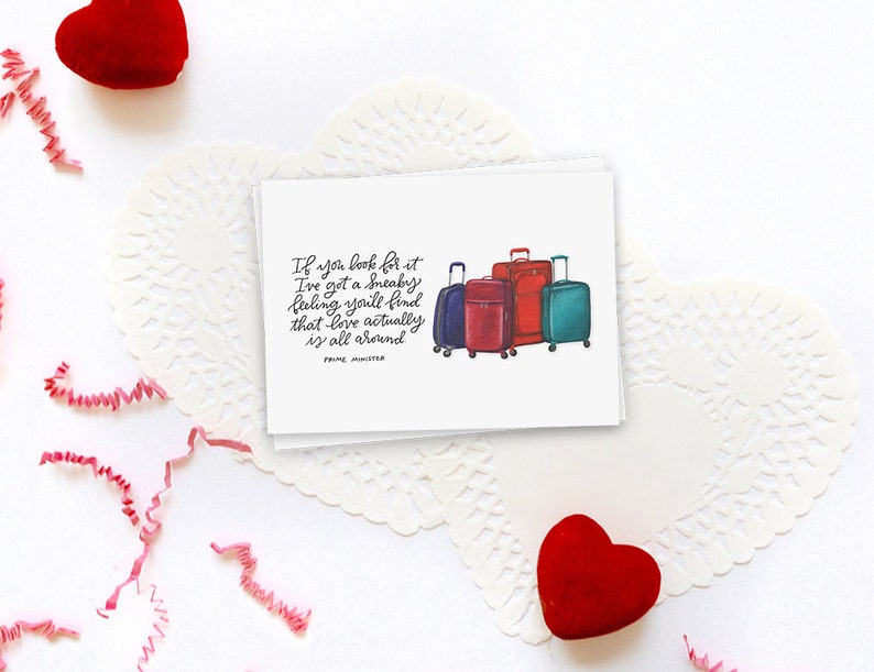 Love is all around love actually greeting card // Etsy