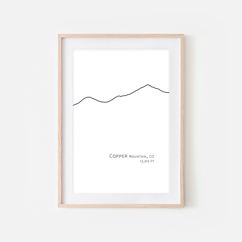 Colorado Copper Mountain Art Ski Cabin Decor Minimalist Poster Etsy