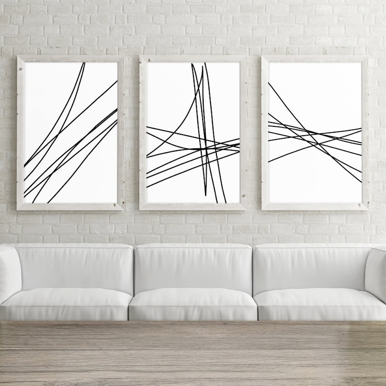 Set of 3 Large Printable Art Trendy Wall Art Print Etsy