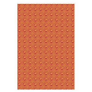 Gift Wrap: Medieval Lion Tile Geometric Pattern Wrapping Paper, Red & Gold, Heraldic Lion Statant