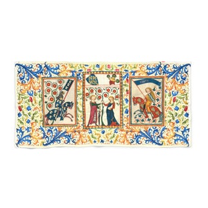 Medieval Beach Towel Triptych, Codex Mannesse, illumination