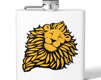 Smiling Lion Head Flask | Stainless Steel 6oz
