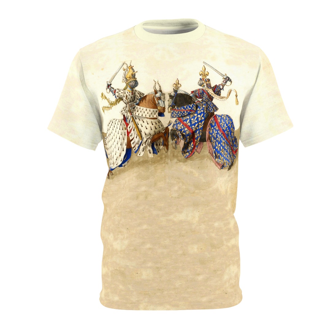 Unisex Tee Knights Clashing on Horseback, Rene D'anjou, Livres Des