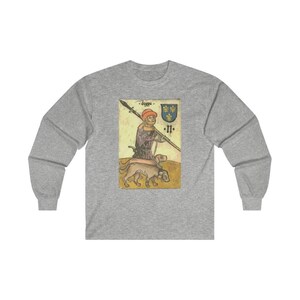 Good doggies, medieval illumination, long sleeve t-shirt