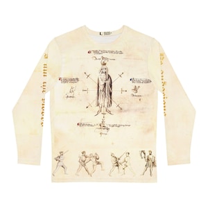 Long Sleeve Shirt (AOP), Fiore de&#39;i Liberi, HEMA, I am the sword, Be audacious, medieval rennaissance swordfighting