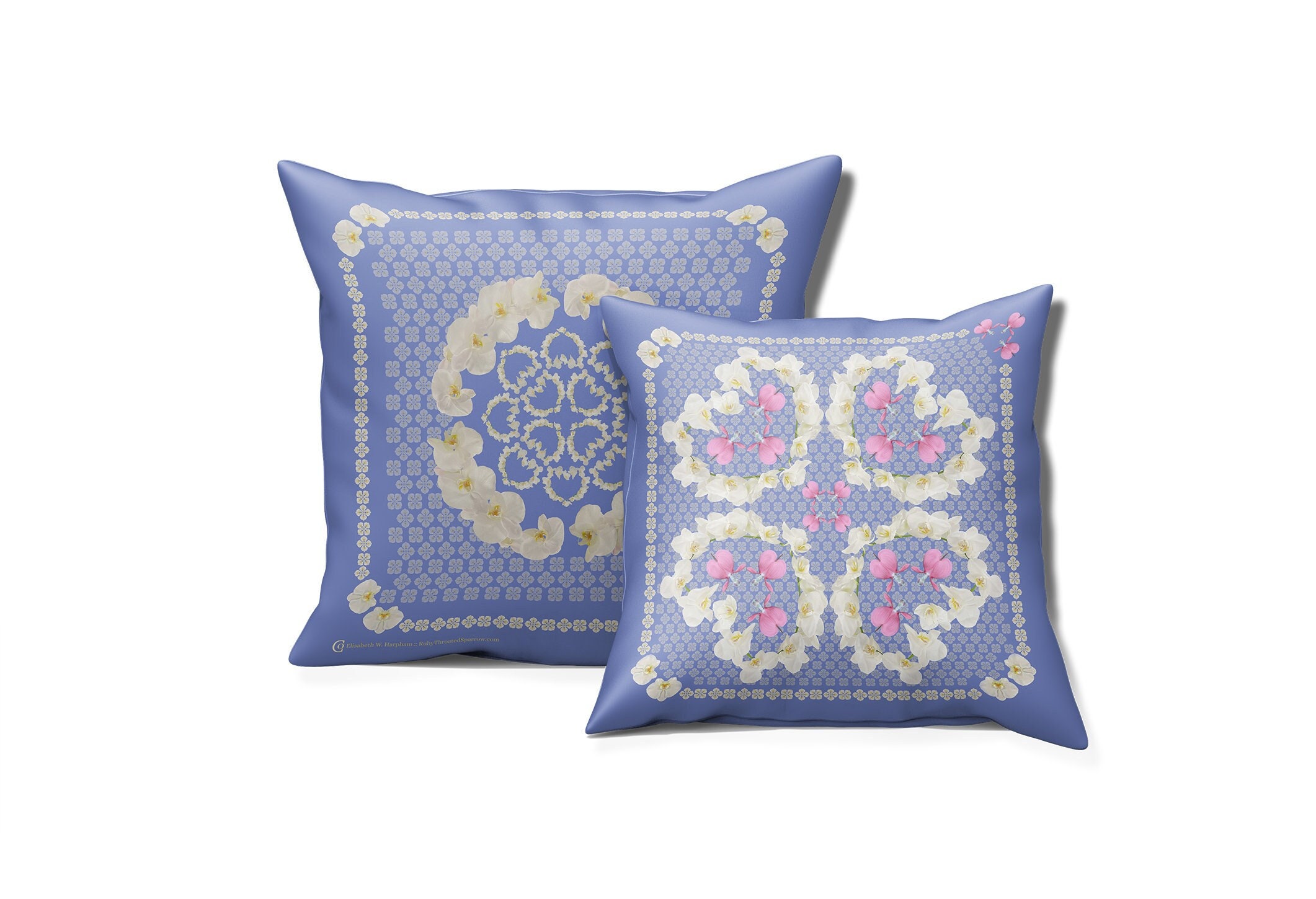 The Moth White Phalaenopsis Decorative Pillow Etsy