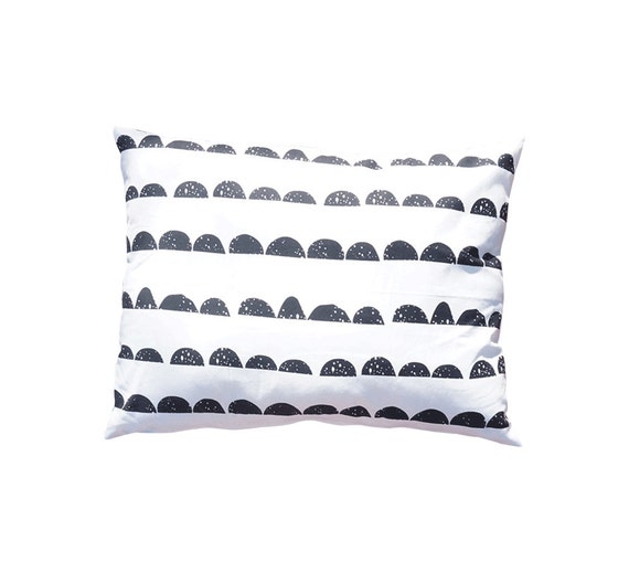 Throw Cushion Pillow cover Half Moon Cotton Fabric Dusty black Etsy