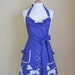 1950s Style Apron/ Retro Apron/ Vintage style Apron / Purple Apron / Polka Dot Apron / Apron with Frill