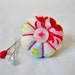 Pin Cushion / Pin Cushion Ring / Floral Pincushion / Retro Pincushion / Vintage Style Pincushion With Button Detail