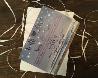 beach theme wedding invitations etsy wedding invitations beach theme