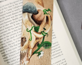 Monstera Leaves One Of A Kind Painted Wooden Bookmark