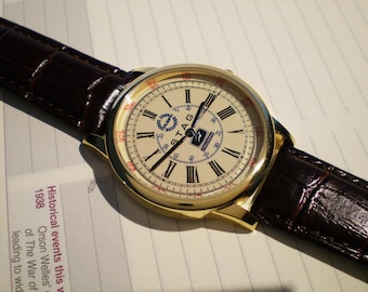 Triumph Stag Souvenir Tribute armbandsklocka, retro 1970-tals vintage rund urtavla.