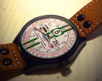 Le Mans 1959 Carroll Shelby & Roy Salvadori, Retro Styled Tribute Watch
