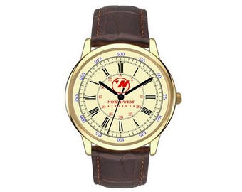 Northwest Airlines Wrist Watch, Retro 1980's Vintage Style Dial.