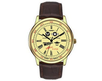 USAAF armbandsur, vintage P38 Lightning, souvenirklocka för samtida.