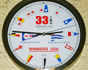 33:e Americas Cup, Valencia, GOLDEN GATE Yacht Club 2010 Souvenirväggklocka