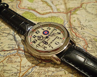 RAF de Havilland DH.98 Mosquito Wrist Watch. Rolls Royce Merlin WW2.