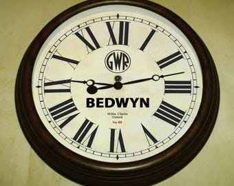 GWR Stationsklocka Bedwyn Station.