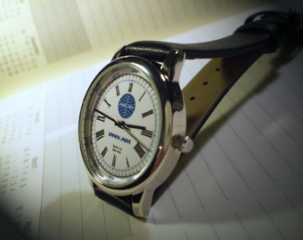 Pan Am Airlines, Vintage Styled 1970's Retro Styled Ladies Wrist Watch.