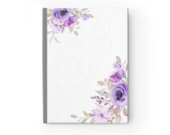 Diario con líneas florales