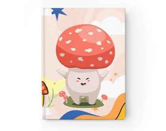 Cuaderno de ilustraciones de hongos - Cuaderno rayado de 5" x 7"