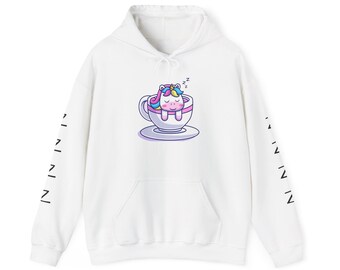 Sudadera con capucha de unicornio soñoliento