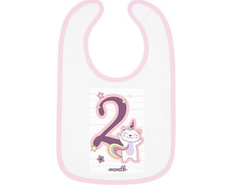 Babero Gato Unicornio 2 meses