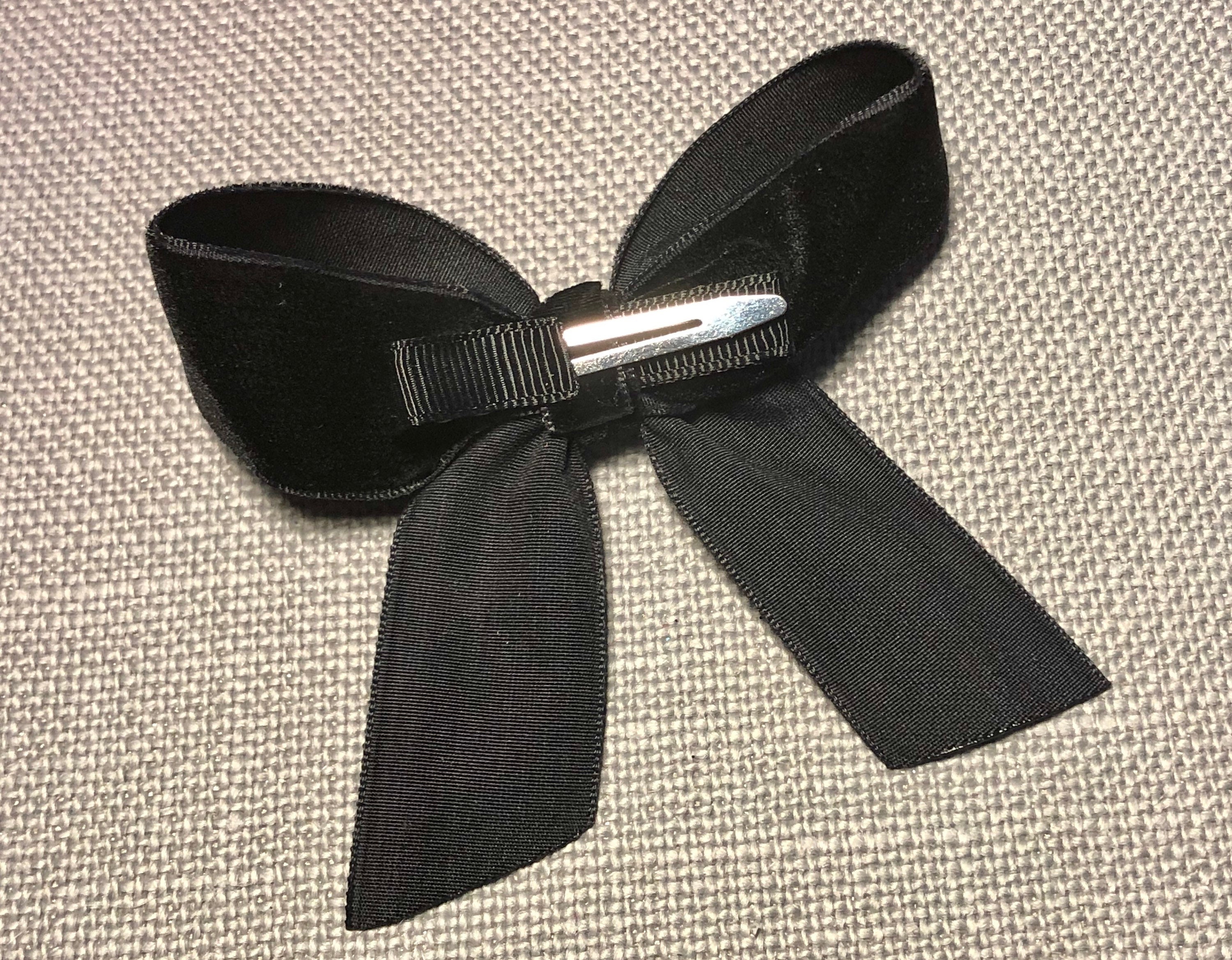 Black Velvet bows Set of 2 Christmas bows Classic hair bow Etsy