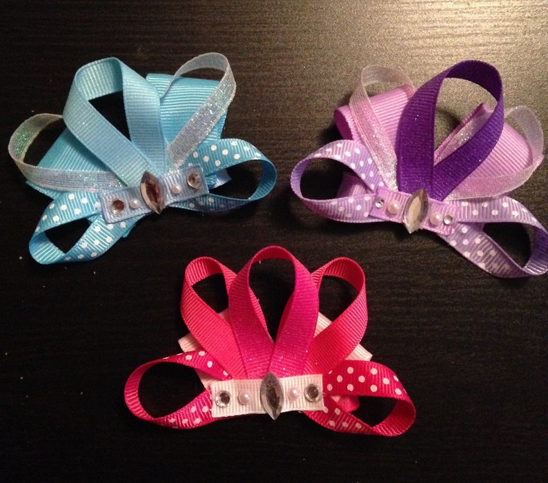 Princess Tiara Crown Sculpture Ribbons Hair Clippies, Crown hair clips, Princess Hair Pretties, Tiara Hair Cuties, Birthday Princess Hairbow Princess Tiara Crown Sculpture Ribbons Hair Clippies, Crown hair clips, Princess Hair Pretties, Tiara Hair Cuties, Birthday Princess Hairbow