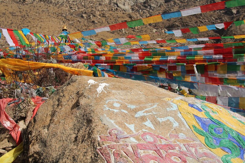 Medium Tibetan Prayer Flags Windhorse Cotton Prayer Flags Hindu Lungta Prayer Flags Buddhist Flags image 8