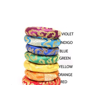 手作りチャクラカラーシルクボウルリングクッション